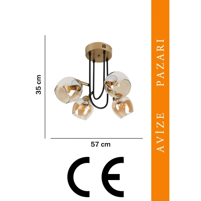 Keno 4lü Antik Lak Plafonyer