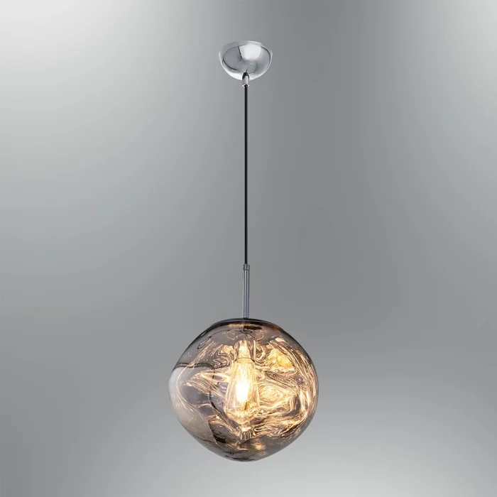 Camlı Sarkıt Avize ve Rose Krom Renkli Avize