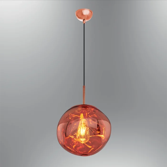 Camlı Sarkıt Avize ve Rose Gold Renkli Avize