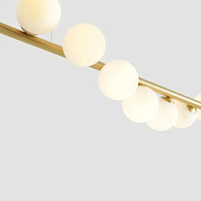 Lami Altın Renkli Opel Camlı Sarkıt Avize