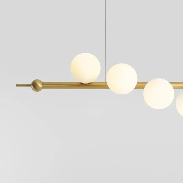 Lami Altın Renkli Opel Camlı Sarkıt Avize