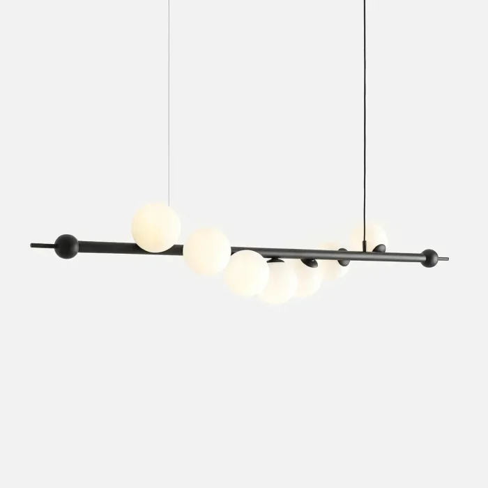 Lami Siyah Renkli Opel Camlı Sarkıt Avize