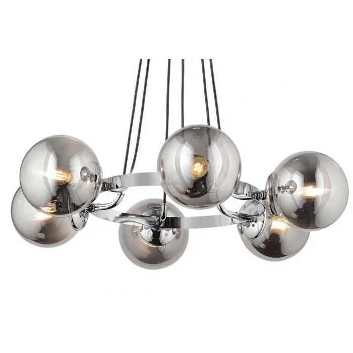 Lamp Ghiacciolo Dekoratif Sarkıt Avize Altılı Krom