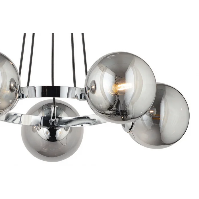 Lamp Ghiacciolo Dekoratif Sarkıt Avize Beşli Krom