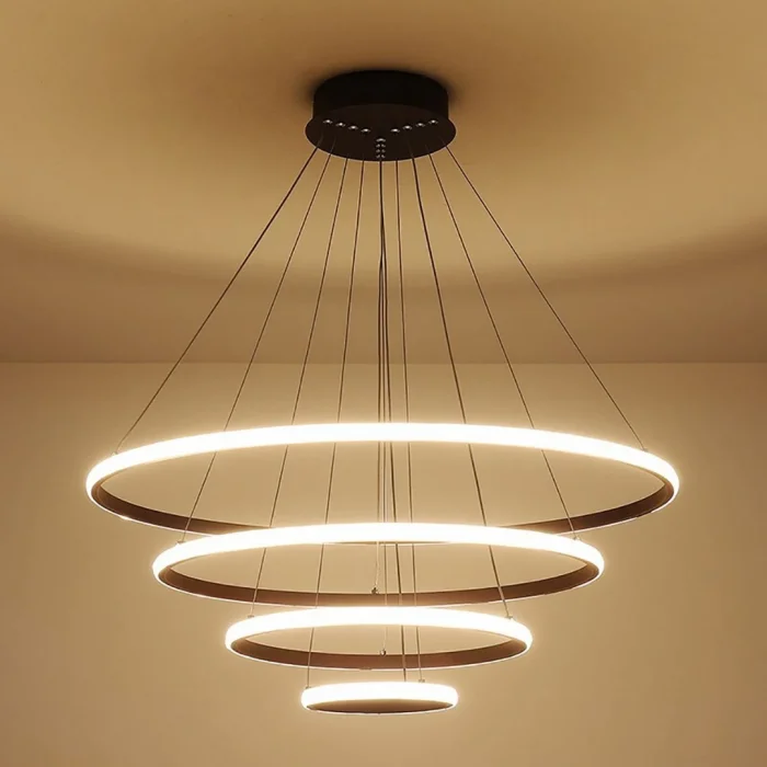 Led Avize 4lü Ring Sarkıt TRA30104 Ø100cm