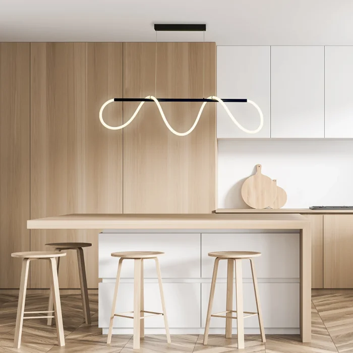 Ledli Yumuşak Boru Yemek Masası Avizesi