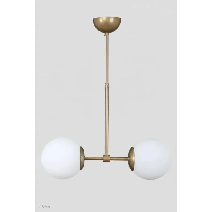 Liblo 2li Eskitme Beyaz Camlı Avize