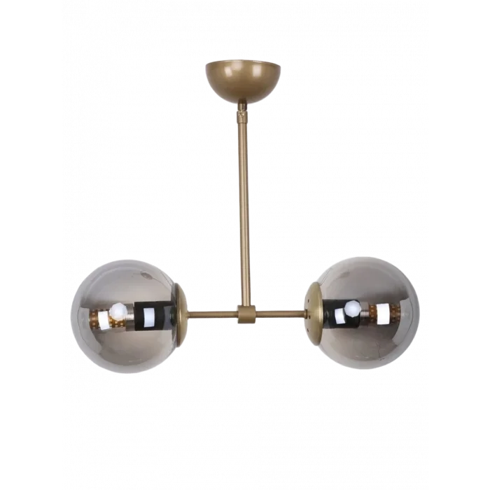 Liblo 2li Eskitme Füme Camlı Avize