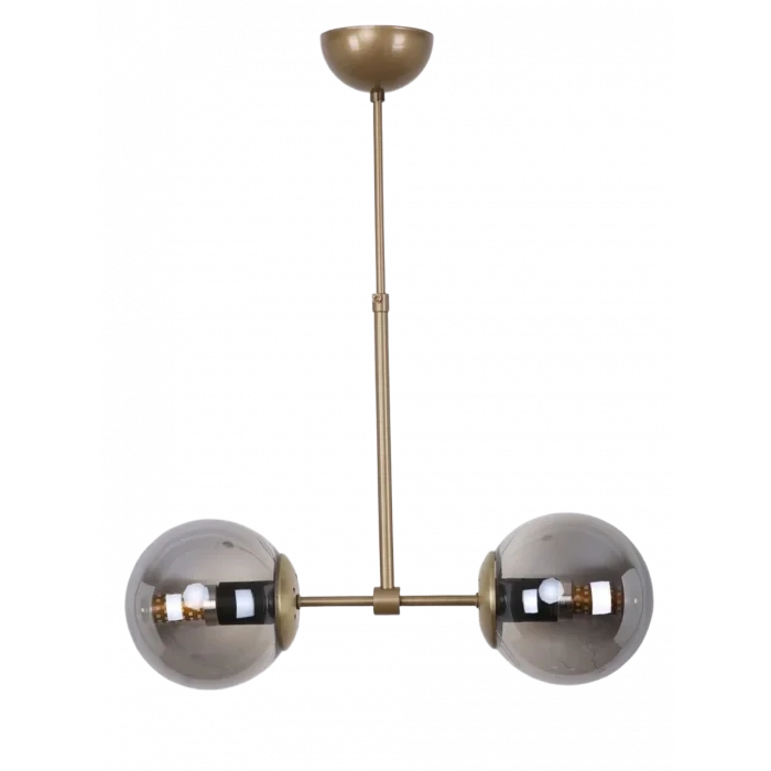 Liblo 2li Eskitme Füme Camlı Avize