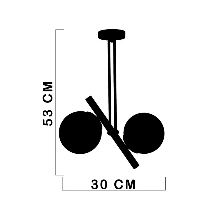 Libra Eskitme Kaplama Füme Camlı Salon Avize