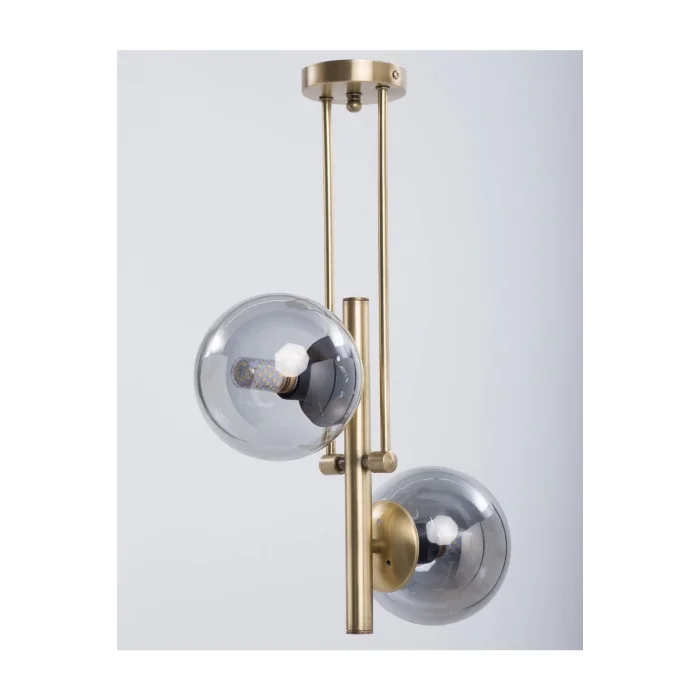 Libya Eskitme Kaplama Füme Camlı Salon Avize