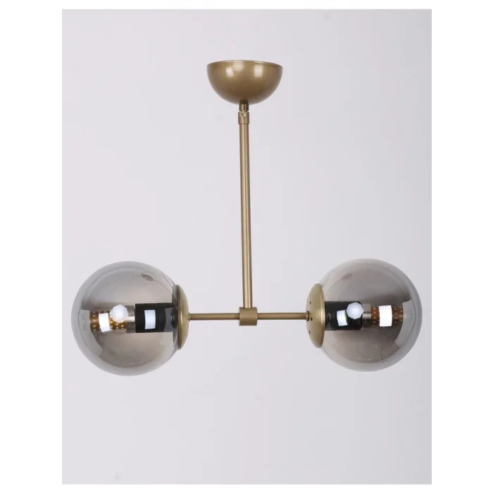 Libya 2li Eskitme Füme Camlı Avize