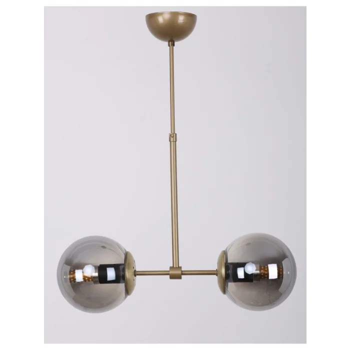 Libya 2li Eskitme Füme Camlı Avize