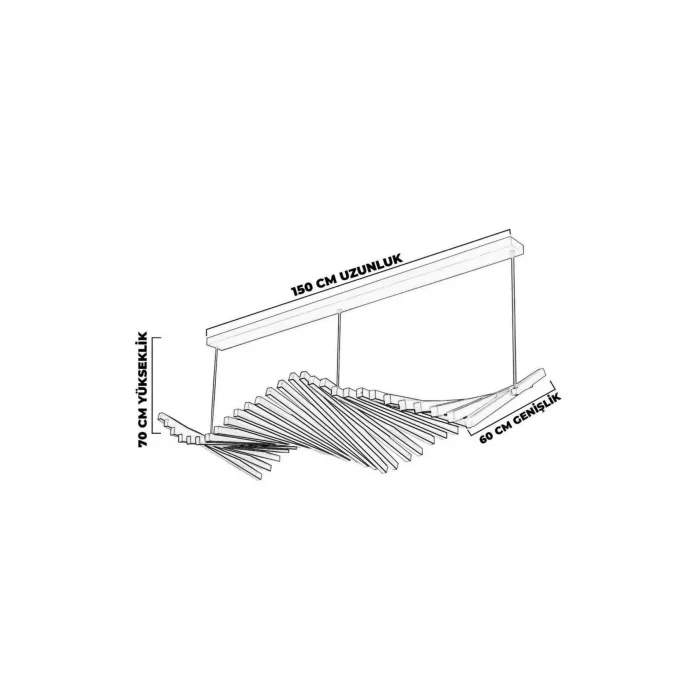Lüks Modern Ledli Piyano Avize Günışığı