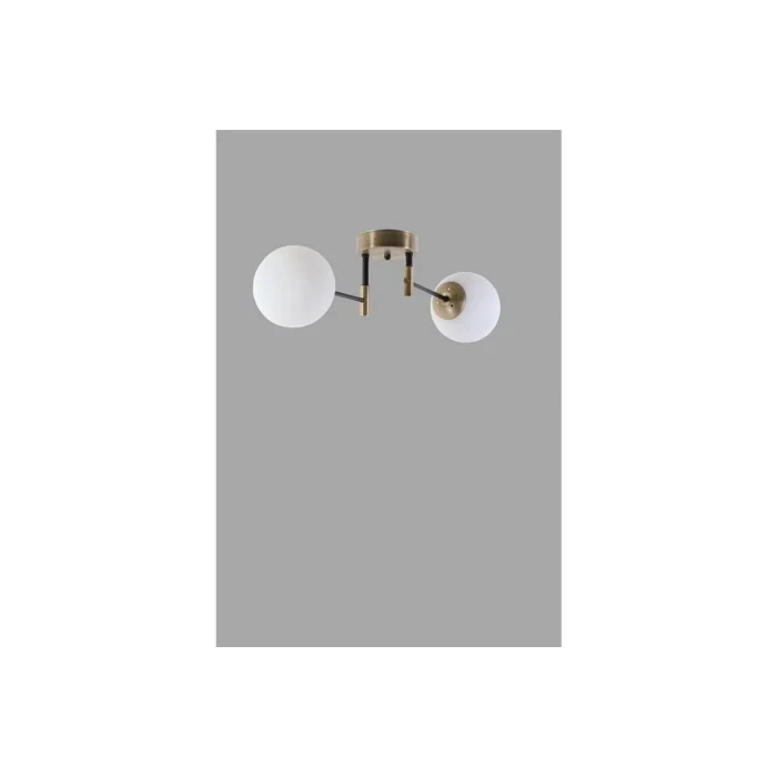 Lumexx Dolunay İkili Eskitme Beyaz Camlı Avize