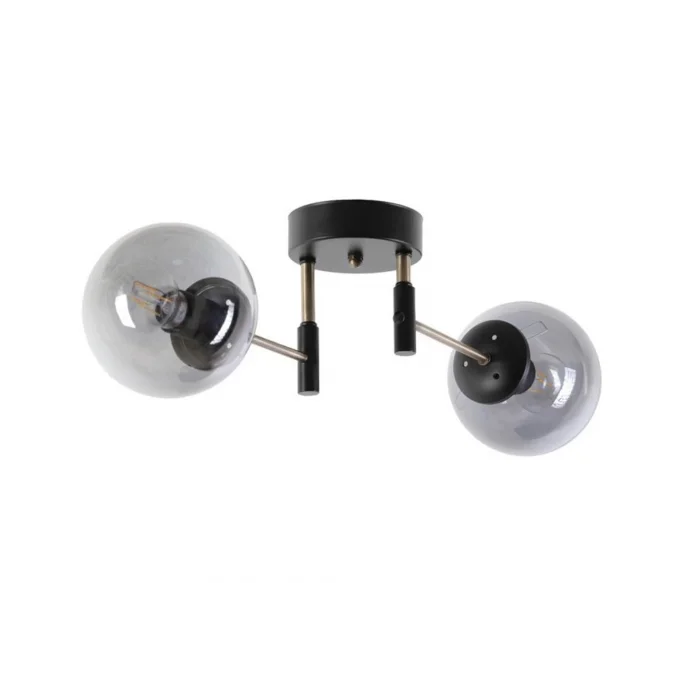 Lumexx Dolunay İkili Siyah Füme Camlı Avize