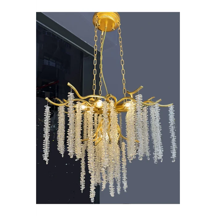 Luxury Gold - Altın Kaplama Serip Avize - Salon / Oturma Odası - Yatak Odası - Hotel ve Showroom