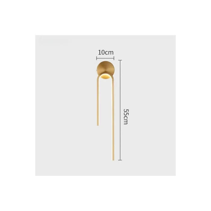 Modern Kablosuz Gold Led Pilli Aplik, Duvar Aplik ve İç Mekan Aplik