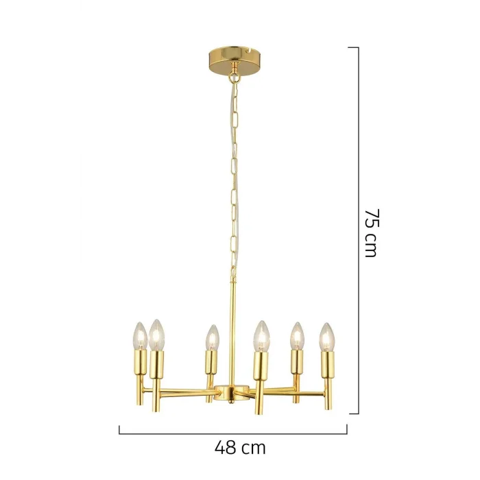 Vaneo 6 Lı Gold Modern Genç Odası Mutfak Salon Avize