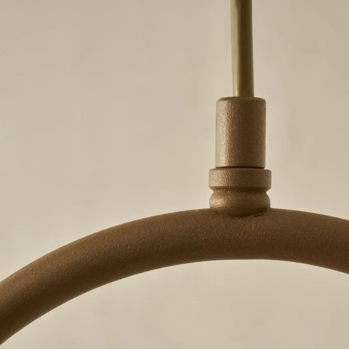 Camlı Eskitmeli Sarı Renkli Sarkıt Avize