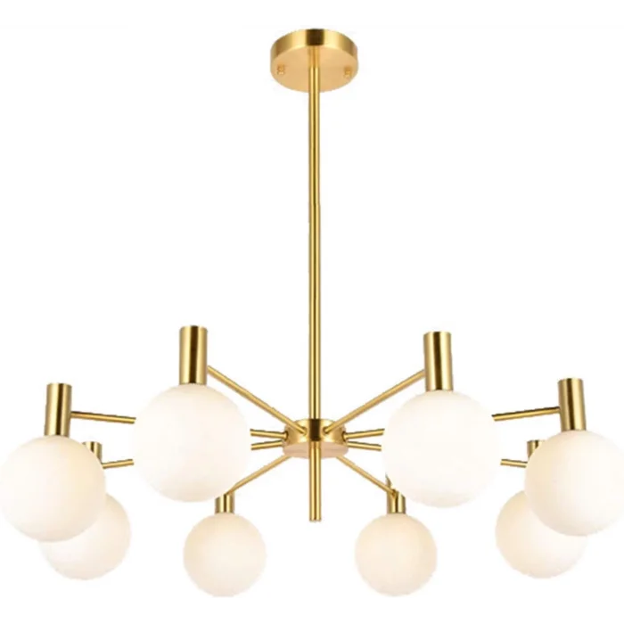 Brass Pirinç 8lü Sarkıt Avize