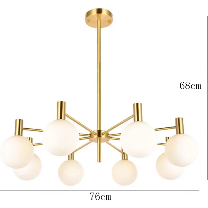 Brass Pirinç 8lü Sarkıt Avize