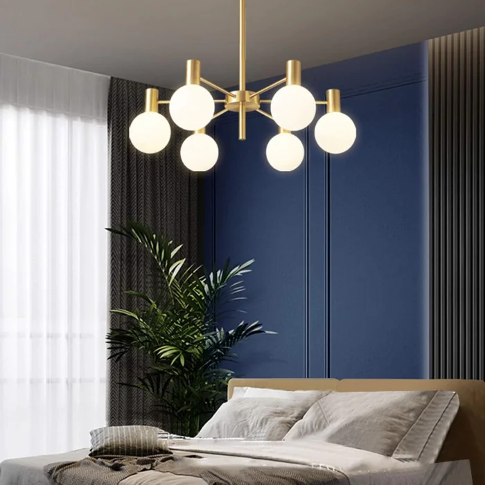 Brass Pirinç 8lü Sarkıt Avize