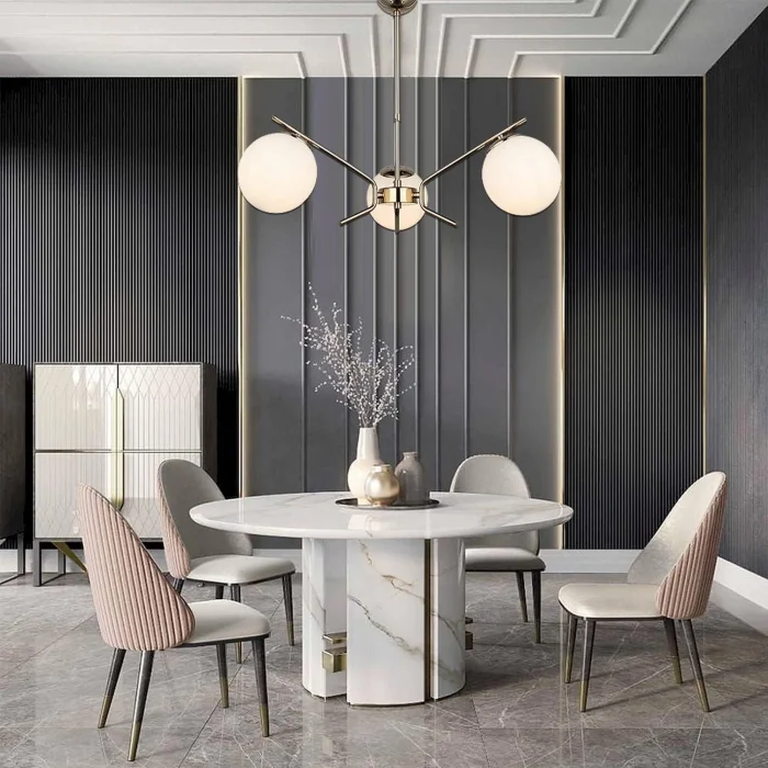 Petos 3lü Altın Sarkıt Avize