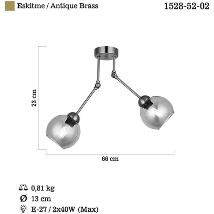 Pore 2li Antik Lak Plafonyer