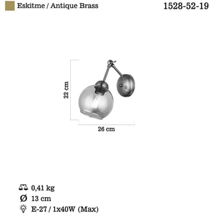 Pore Antik Lak Avize Tekli