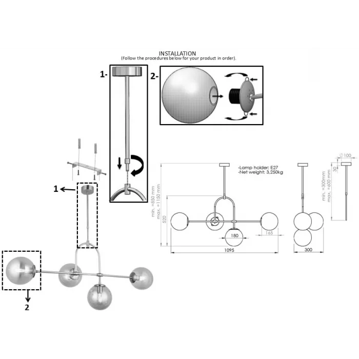 Portual 4lü Krom Avize