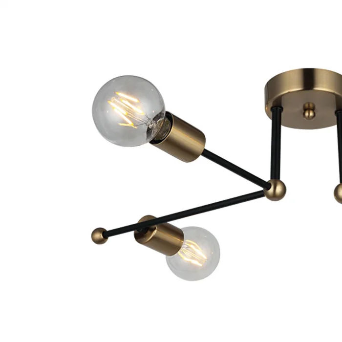 Rena Eskitme Siyah Plafonyer Dörtlü