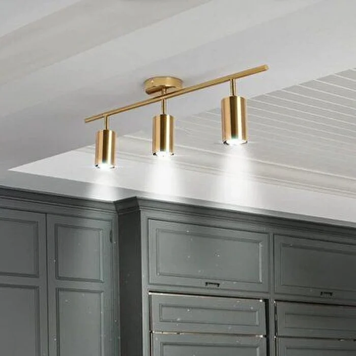 Rings Metal Modern 3 Lü Eskitme Kaplama Led Spot Avize Günışığı Ampullü