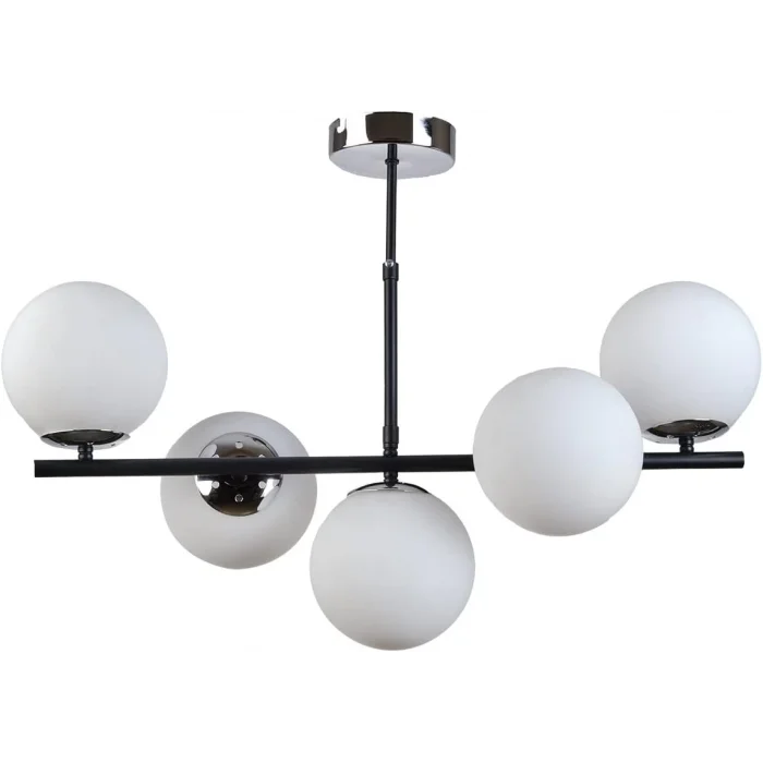 Roma 5li Avize Siyah Beyaz