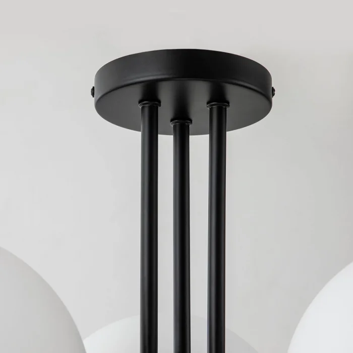 Rsylight 3lü Modern Siyah Kaplama Plofyoner