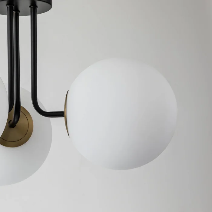 Rsylight 3lü Modern Siyah Kaplama Plofyoner