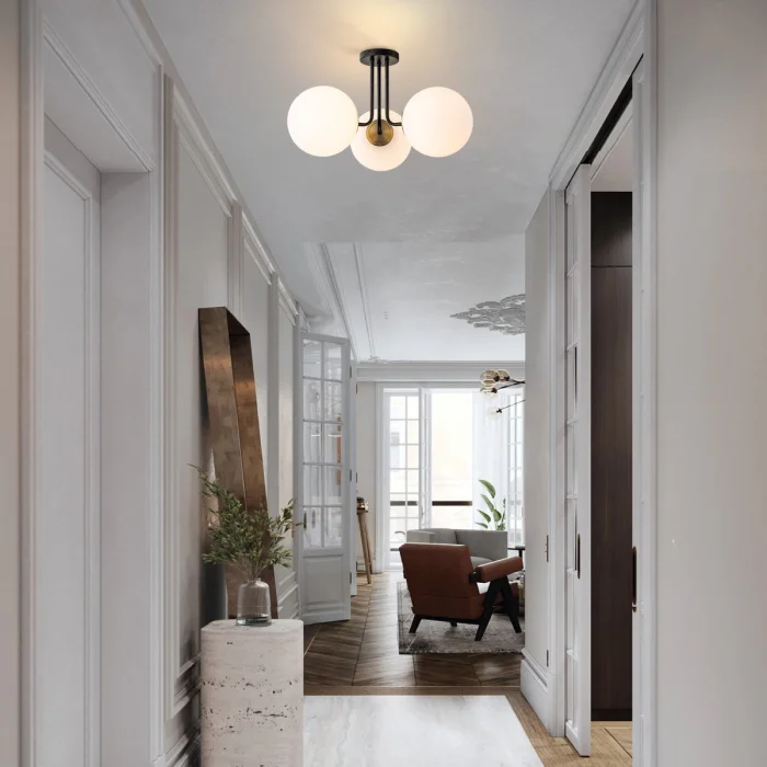 Rsylight 3lü Modern Siyah Kaplama Plofyoner