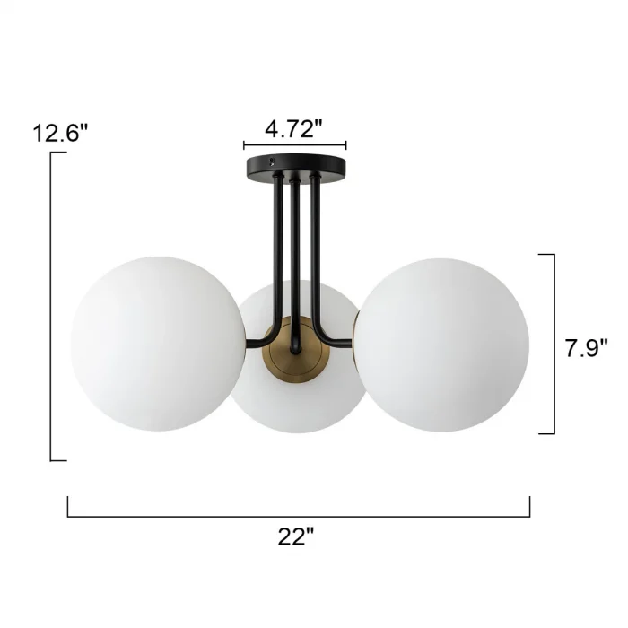 Rsylight 3lü Modern Siyah Kaplama Plofyoner