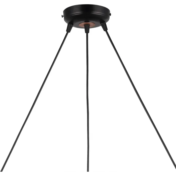 Serta 3lü Sıralı Siyah Bakır Avize