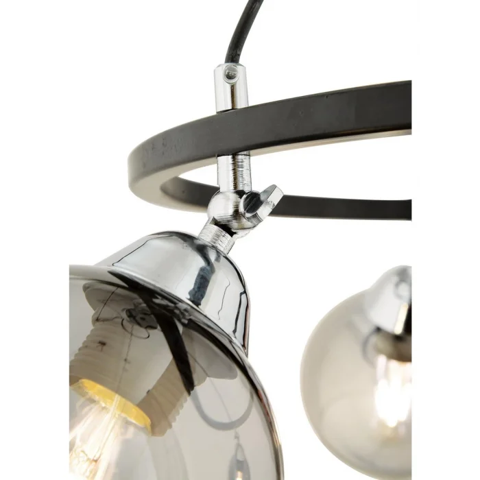 Flora 3lü Krom Modern Çemberli Avize