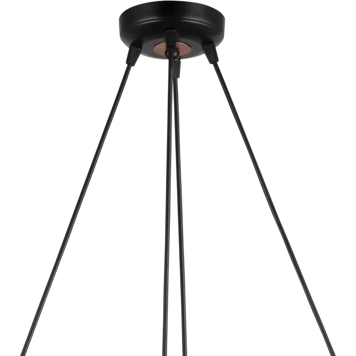 Serta 4lü Çemberli Siyah Bakır Avize