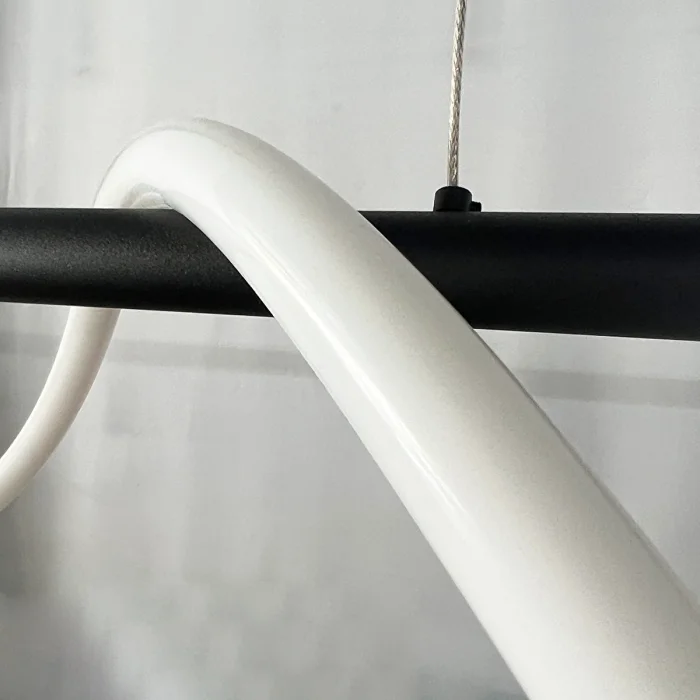 Siyah Renkli Ledli Yumuşak Boru Avize