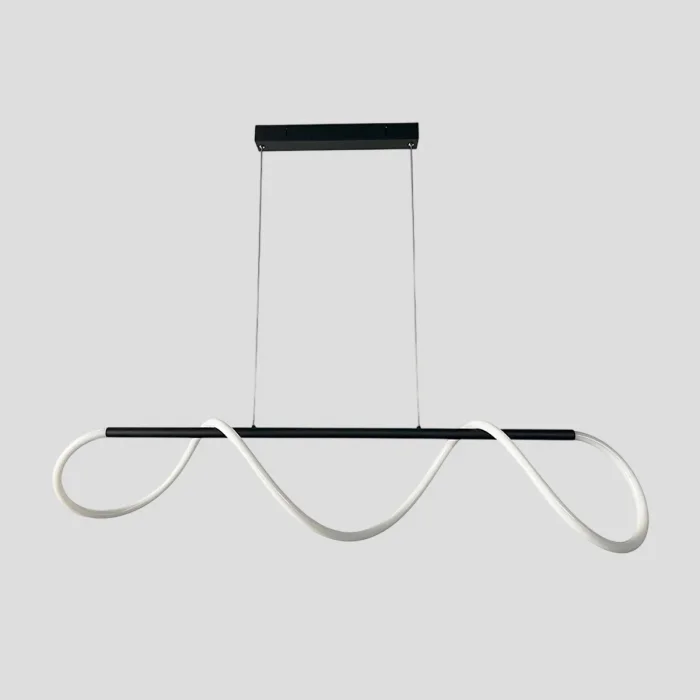 Siyah Renkli Ledli Yumuşak Boru Avize