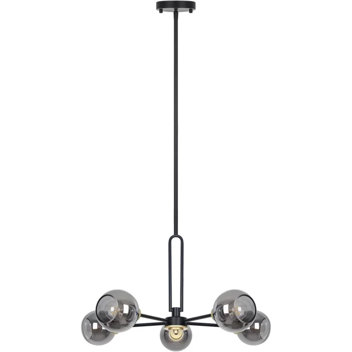 Globe Küre Siyah 5li Sarkıt Avize