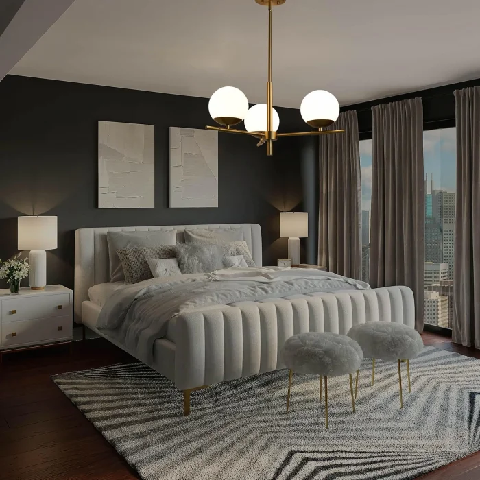 Spulink Altın 3lü Sarkıt Avize