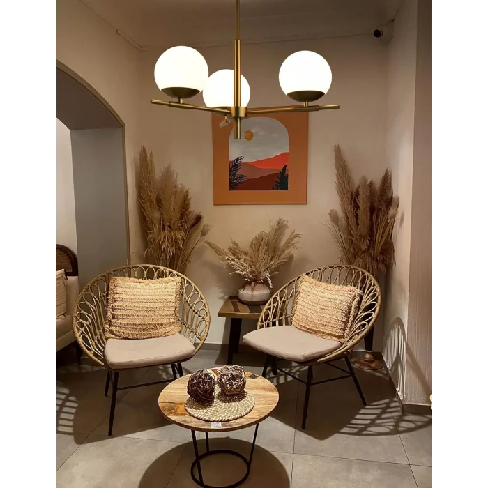 Spulink Altın 3lü Sarkıt Avize