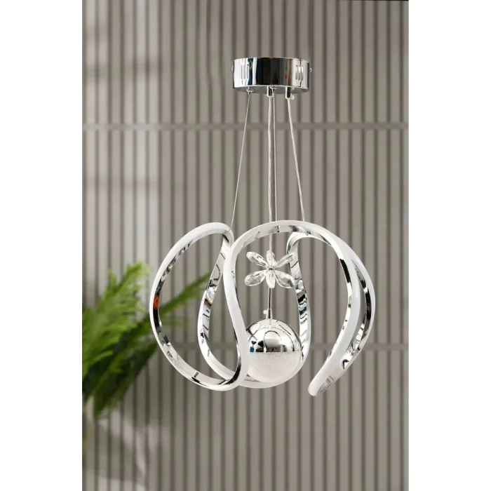 Model Clasy Krom Kaplama 3 Renk Modern Ledli Sarkıt Avize