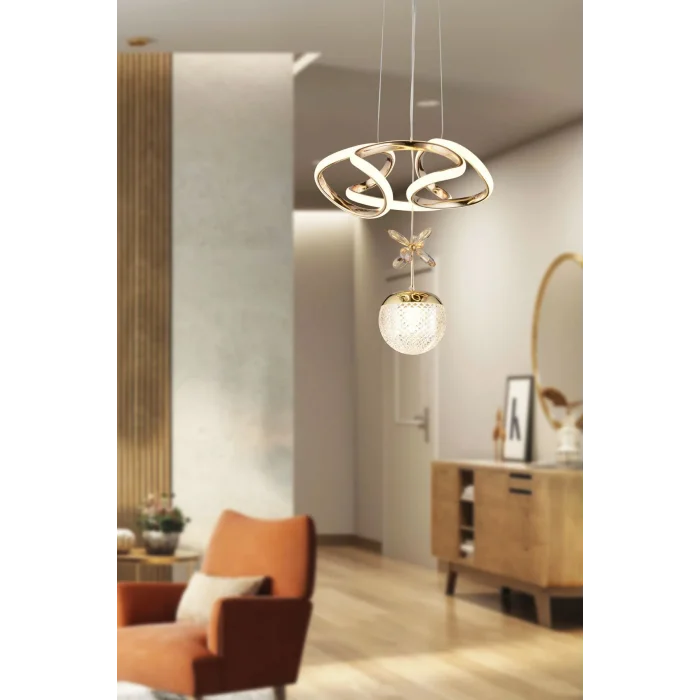 Helezyon Papatya Modern Sarkıt Salon Avize