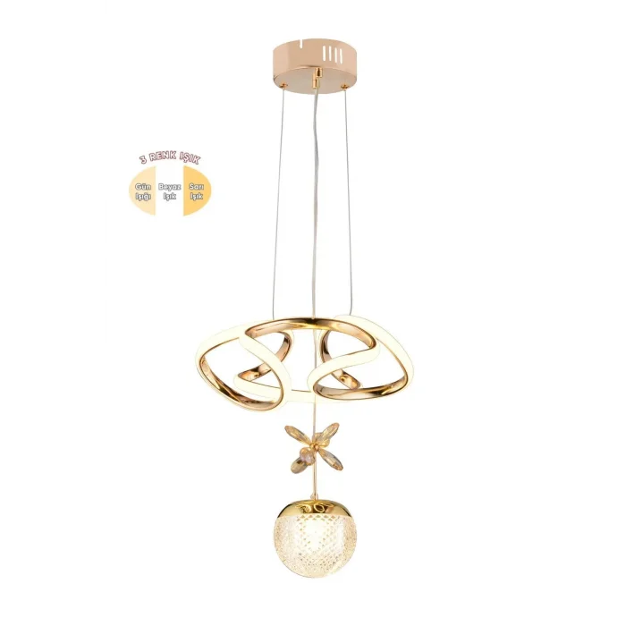 Helezyon Papatya Modern Sarkıt Salon Avize