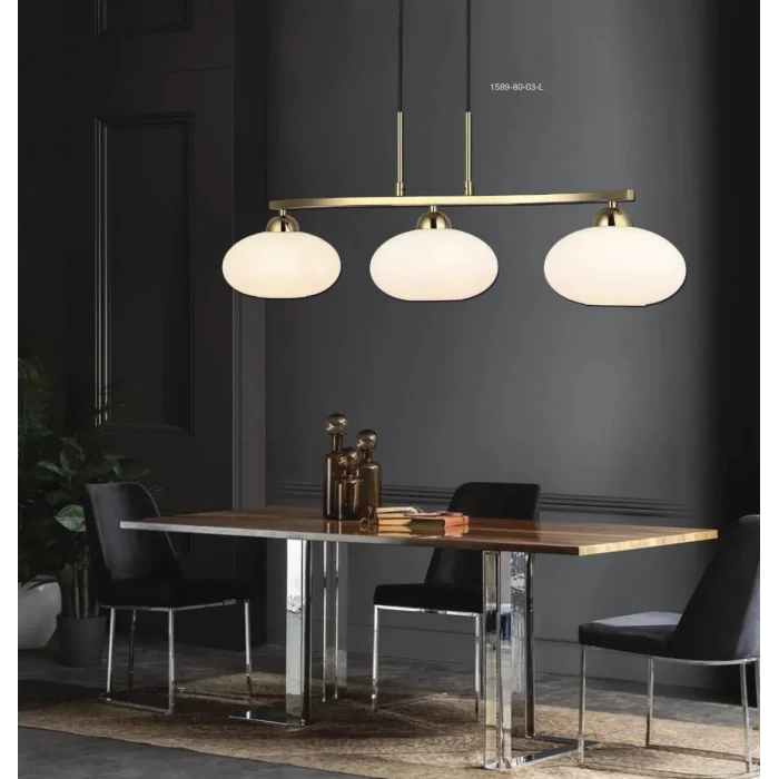 Tempa 3lü Sıralı Altın Avize